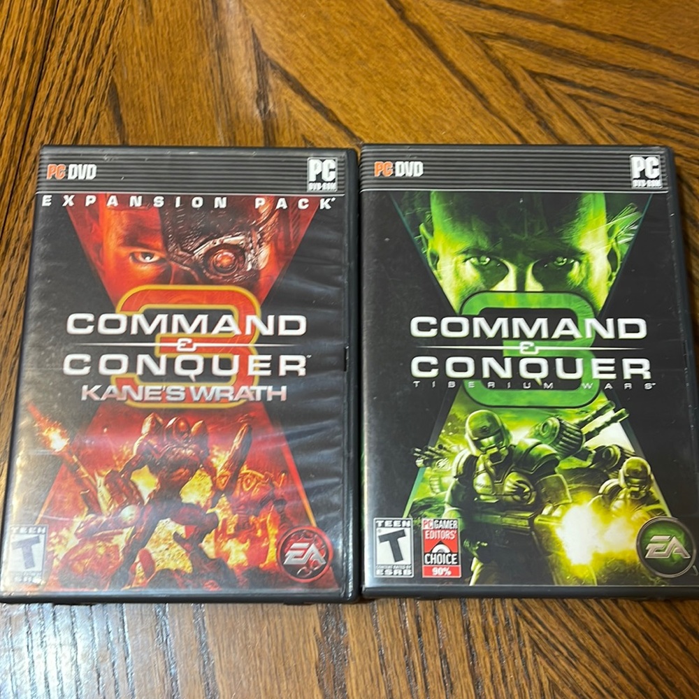 Command and Conquer Kane’s Wrath and Tiberius Wars PC DVD’s (2) From EA